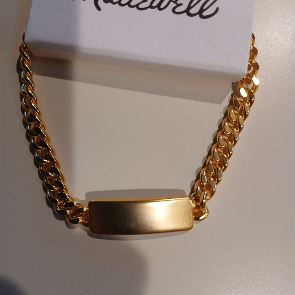 ❤️Madewell Gold Bar Bracelet❤️ Curb link - Picture 2 of 9